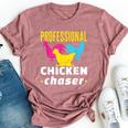 Professional Chicken Chaser Chickens Farming Farm Bella Canvas T-shirt Heather Mauve