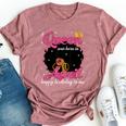 A Queen Was Born In April Birthday Afro Girl Black Woman Bella Canvas T-shirt Heather Mauve