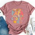 Retro Papa Of Groovy One Matching Family 1St Birthday Party Bella Canvas T-shirt Heather Mauve