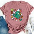 Robot And Doughnuts Donut Robot Bella Canvas T-shirt Heather Mauve