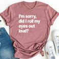 Roll My Eyes Sarcastic Bella Canvas T-shirt Heather Mauve