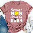 Senior Mom Class Of 2024 Softball Mom Graduation Graduate Bella Canvas T-shirt Heather Mauve