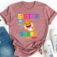 Sister Of The Shark Birthday Family Matching Birthday Bella Canvas T-shirt Heather Mauve