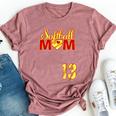 Softball Mom Mother's Day 13 Fastpitch Jersey Number 13 Bella Canvas T-shirt Heather Mauve
