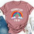 Sounds Gay I'm In Rainbow Lgbt Pride Gay Bella Canvas T-shirt Heather Mauve