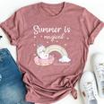 Summer Is Magical Teacheronbreak Unicorn Teacher Bella Canvas T-shirt Heather Mauve