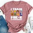 Super Hero Teacher Apparel I Train Pre-K Superheroes Bella Canvas T-shirt Heather Mauve