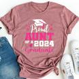 Super Proud Aunt Of 2024 Graduate Awesome Family College Bella Canvas T-shirt Heather Mauve