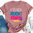 I Teach Rockstars Orchestra Music Teacher Back To School Bella Canvas T-shirt Heather Mauve