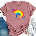 Tie Dye Hyena Rainbow Print Hyaena Animal Hippie Peace Bella Canvas T-shirt Heather Mauve