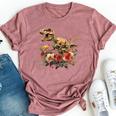 Trex Dinosaur Dino Floral Flower Bella Canvas T-shirt Heather Mauve
