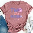 Two The Moon Birthday Outfit Girl 2 Year Old 2Nd Birthday Bella Canvas T-shirt Heather Mauve