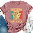 Never Underestimate A Grandma Who Plays Pinochle Pinochle Bella Canvas T-shirt Heather Mauve
