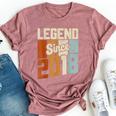 Vintage 2018 6 Birthday Decorations Boys Girls 6Th Birthday Bella Canvas T-shirt Heather Mauve