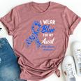 I Wear Blue For My Aunt Colorectal Colon Cancer Awareness Bella Canvas T-shirt Heather Mauve