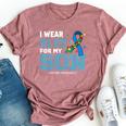 I Wear Blue For My Son Autism Awareness Month Mom Dad Bella Canvas T-shirt Heather Mauve