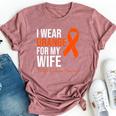 I Wear Orange For My Wife Ms Warrior Multiple Sclerosis Bella Canvas T-shirt Heather Mauve