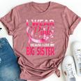 I Wear Pink For My Big Sister Breast Cancer Awareness Bella Canvas T-shirt Heather Mauve