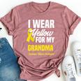 I Wear Yellow For My Grandma Sarcoma Cancer Awareness Bella Canvas T-shirt Heather Mauve