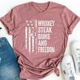 Whiskey Steak Guns And Freedom Usa Bbq Gun On Back Bella Canvas T-shirt Heather Mauve