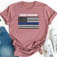 My Wife Is A Police Officer Proud Husband Blue Line Bella Canvas T-shirt Heather Mauve