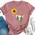 You-Are-My-Sunshine Elephant Sunflower Hippie Quote Song Bella Canvas T-shirt Heather Mauve