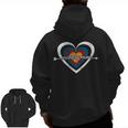 Archery Mom Target Heart Usa Archery Zip Up Hoodie Back Print