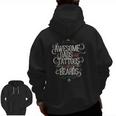 Awesome Dads Have Tattoos And Beards Mens Zip Up Hoodie Back Print