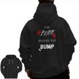 The Beast Behind The Bump Pregnancy Announcement Dad Zip Up Hoodie Back Print