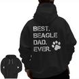 Best Beagle Dad Ever Dog Animal LoverZip Up Hoodie Back Print