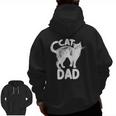 Best Cat Dad Fathers Day Kitty Daddy Papa Christmas Zip Up Hoodie Back Print