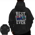 Best Dad Ever Father's Day Montserrat Flag Zip Up Hoodie Back Print