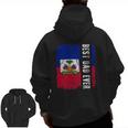 Best Haitian Dad Ever Haiti Daddy Father's Day Zip Up Hoodie Back Print