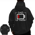 Dad Of Twins Low Battery Zip Up Hoodie Back Print