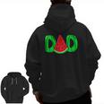 Dad Watermelon Father's Day Zip Up Hoodie Back Print