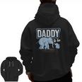 Daddy To Be Elephant Baby Shower Pregnancy Father's Day Zip Up Hoodie Back Print