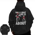 Dirt Bike Dad Motocross Biker Father Kids Biking Zip Up Hoodie Back Print