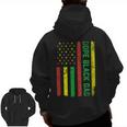 Dope Black Dad Junenth Flag Pride African American Zip Up Hoodie Back Print