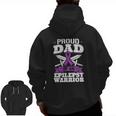 Epilepsy Warrior Dad Proud Epilepsy Awareness Month Zip Up Hoodie Back Print