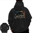 F22 Raptor Air Force Military Veteran Pride Us Flagusaf Zip Up Hoodie Back Print