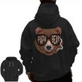 Father's Day Retro Vintage Dad Papa Bear Fathers Day Zip Up Hoodie Back Print