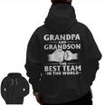 Father's Day Grandpa And Grandson The Best Team In The World Zip Up Hoodie Back Print