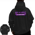Ask Me About My Daddy Issues Graphic Zip Up Hoodie Back Print