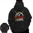 Billiard Dad Billiard Snooker Pool Fathers Day Zip Up Hoodie Back Print