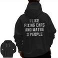 Mechanic For Men Auto Mechanic Fathers Day Zip Up Hoodie Back Print