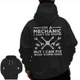 Mechanic For Men Dad Car Auto Diesel Automobile Garage Zip Up Hoodie Back Print