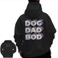 Retro Dog Dad Bod Gym Workout Fitness Zip Up Hoodie Back Print
