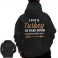 Thanksgiving Pregnancy Announcement For Dad 2019 Zip Up Hoodie Back Print