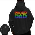Gay Pride Proud Dad Lgbt Parent Father's Day Zip Up Hoodie Back Print