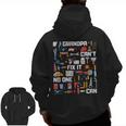 If Grandpa Can't Fix It No One Can Granddad Papa Zip Up Hoodie Back Print